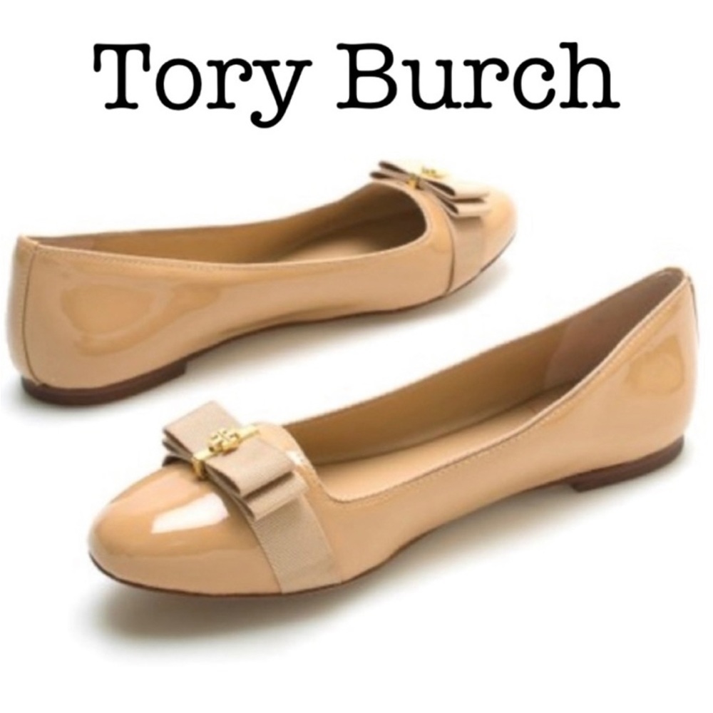 NWT TORY BURCH glossy patent leather ballet flats Size 8